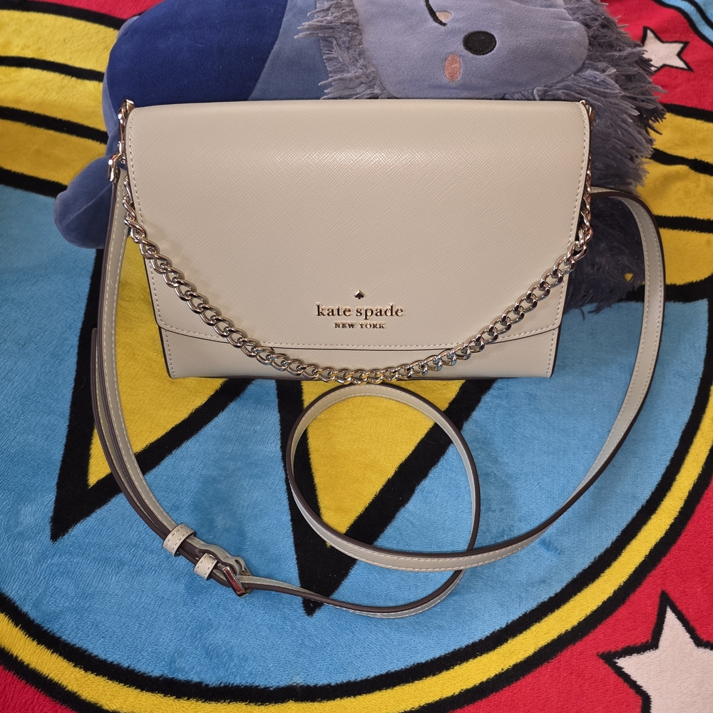 kate spade Cream Crossbody Chain Shoulder Bag